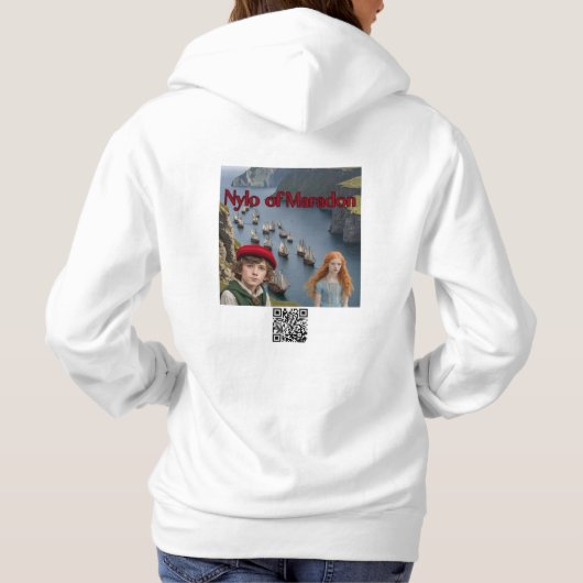 Nylo of Maradon women's hooded sweatshirt パーカ (裏面)