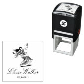 Nymph Illustration Mythical Calligraphy Ex Libris セルフインキングスタンプ (インサイチュ)