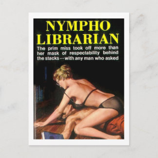 Nympho Librarian、レトロ、ヴィンテージ ポストカード