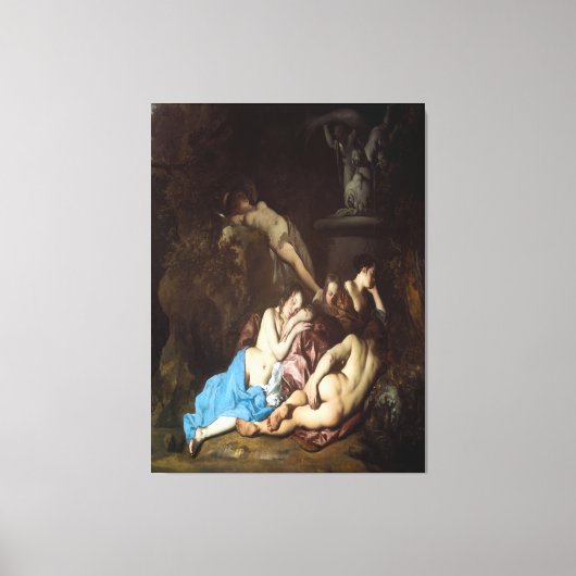 Nymphs by a Fountain (early 1650s) キャンバスプリント (正面)