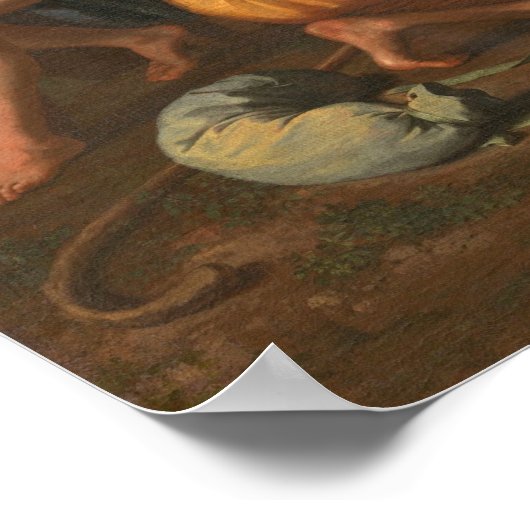 Nymphs & Child Jupiter - Nicolas Poussin Fine Art ポスター (角)