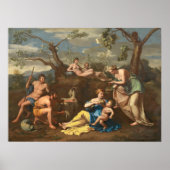 Nymphs & Child Jupiter - Nicolas Poussin Fine Art ポスター (正面)