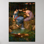Nymphs Finding the Head of Orpheus by Waterhouse ポスター (正面)