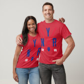 NYR レトロ スティック ホワイト Tシャツ (ユニセックス)