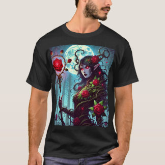 Nyra Bloodthorn - Vampiric Sorceress of Thorn Tシャツ