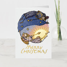 NyxとHespera (Night and Day)クリスマスカード 箔シーズンカード