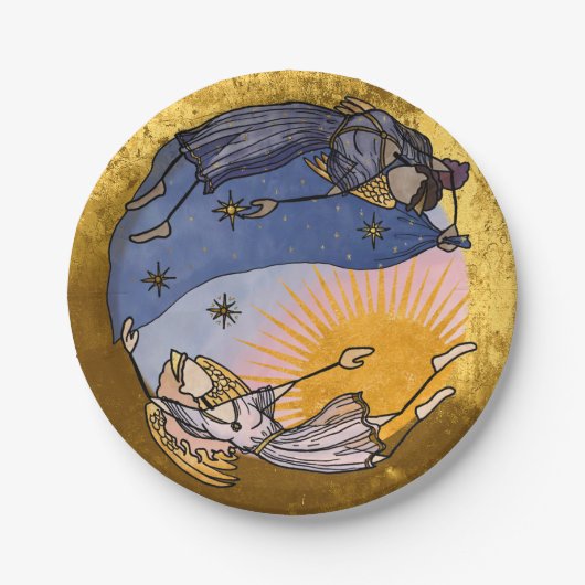 NyxとHespera (Night and Day)ホリデイ ペーパープレート (正面)