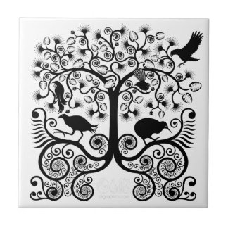 NZの原産の鳥-小さいタイル タイル