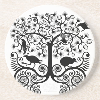 NZの原産の鳥-砂岩コースター コースター