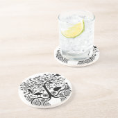 NZの原産の鳥-砂岩コースター コースター (側面)