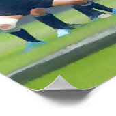 NZハカオールブラックズゴースト水彩画 ポスター (角)