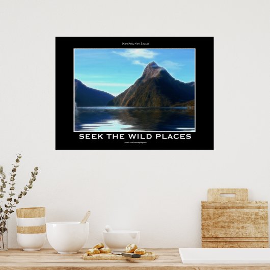 NZマイタピーク風光明媚なやる気を起こさせるアートポスター ポスター (キッチン)