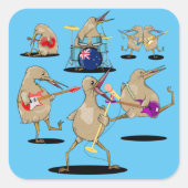 NZミュージックキウイバンド スクエアシール (正面)