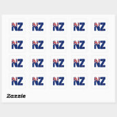 NZ flag スクエアシール (シート)