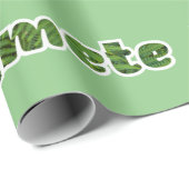 NZ KIWIクリスマスメリキリヒメテ文字グリーンクリスマス ラッピングペーパー (ロールコーナー)