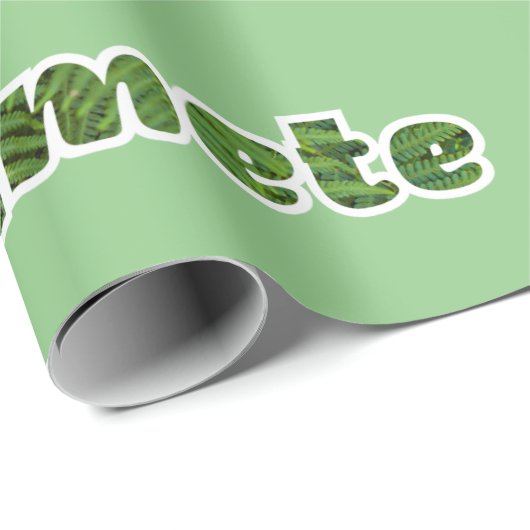 NZ KIWIクリスマスメリキリヒメテ文字グリーンクリスマス ラッピングペーパー (ロールコーナー)