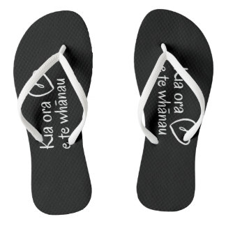 NZ MAORI GREETING "KIA ORA" KIWI SUMMER JANDALS ビーチサンダル