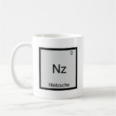 Nz - Nietzsche素子おもしろい化学シンボルティー コーヒーマグカップ (左)