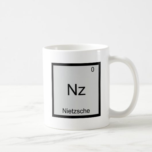 Nz - Nietzsche素子おもしろい化学シンボルティー コーヒーマグカップ (右)