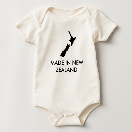 nzfern、ニュージーランドで作られて ベビーボディスーツ (正面)