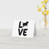Oとしての牛との愛空白の カード (黄色い花)