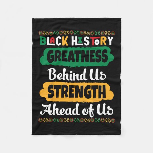 Oに対する我々の強さの背後にある黒い歴史の偉大さ フリースブランケット (正面)
