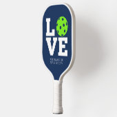 OのためのピックボールとLOVE – 緑を編集できる ピックルボールラケット (左)