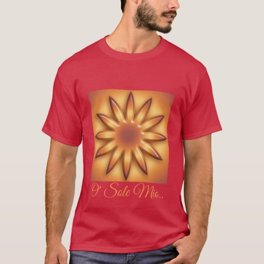 Oの唯一の縮小。 抽象的で幾何学的な勾配の質 Tシャツ (正面)