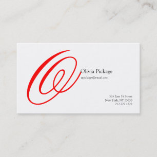 Oの手紙のアルファベットの名刺の赤の回転 名刺