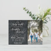 Oの神聖な夜パーソナライズな写真のクリスマスカード 招待状 (スタンド正面)