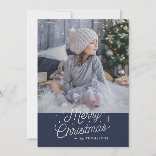 Oの神聖な夜/クリスマスの写真カード シーズンカード (正面)