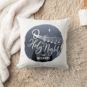 Oの神聖な夜:  音楽ノート + パーソナライズな星 クッション (ブランケット)