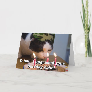 Oのhai!  私はあなたのberfdayケーキを改善しました カード