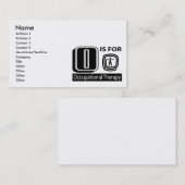 Oは作業療法のためです 名刺 (正面/裏面)