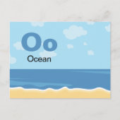 Oは海- Alphabet Flash Card ポストカード (正面)