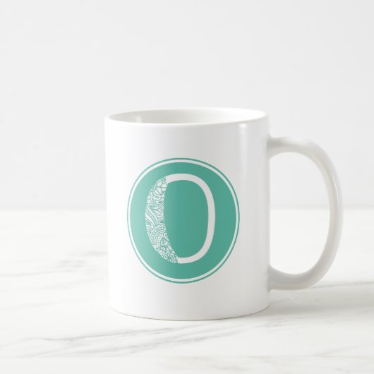 Oイニシャルフローラモノグラム コーヒーマグカップ (右)