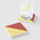 Oオスカー水彩信号航海の海上国旗 ストーンコースター (横)