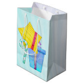 Oクリスマスウィムジーフォークアート ミディアムペーパーバッグ (裏面アングル)