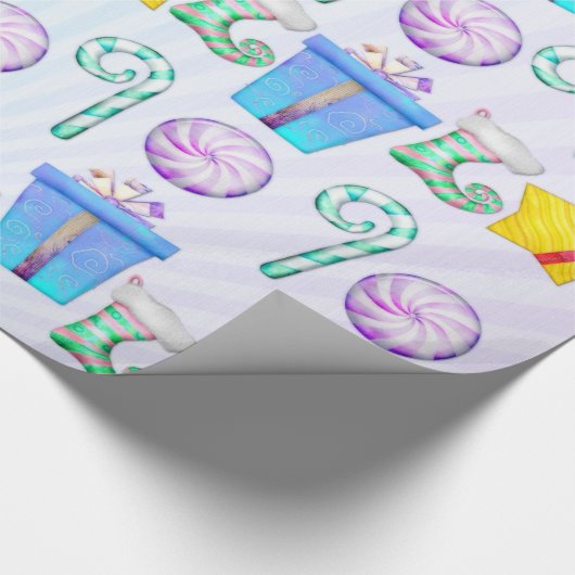 Oクリスマスウィムジーフォークアート ラッピングペーパー (角)