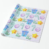 Oクリスマスウィムジーフォークアート ラッピングペーパー (アンロールド)