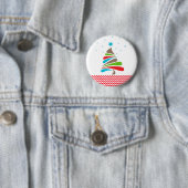 Oクリスマスツリースターシェブロンギフト 缶バッジ (インサイチュ)