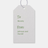 Oクリスマスツリーヴィンテージギフトラベル ギフトタグ (裏面)