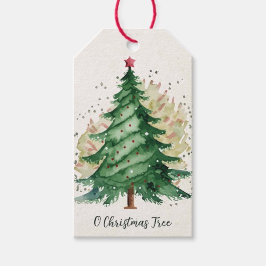 Oクリスマスツリーヴィンテージ ギフトタグ (正面)