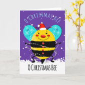 oクリスマスビーのクリスマスツリー カード (黄色い花)