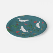 Oクリスマスベルガクジライラストレーションホリデー ペーパープレート (アングル)