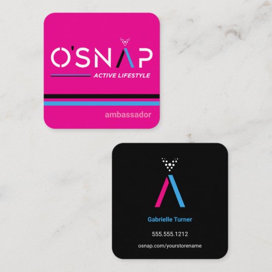 Oスナップデザイン6名刺 スクエア名刺 (正面/裏面)