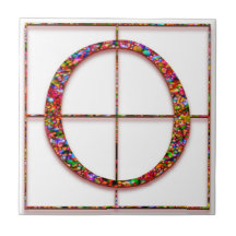 Oトラジャナスレッドカスタムモノグラムタイル