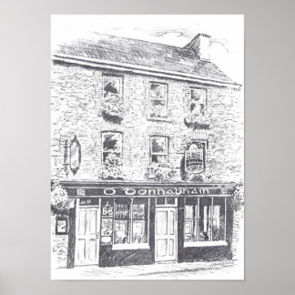 Oドンナバインのアイルランド語バーポスター ポスター