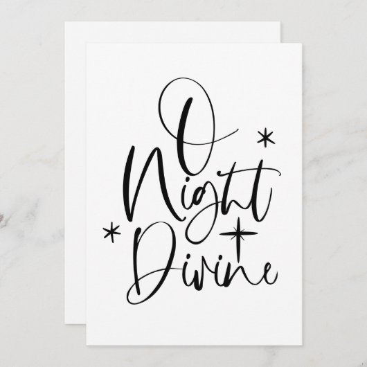 OナイトディバインNo photo宗教的クリスマスカード シーズンカード (正面/裏面)