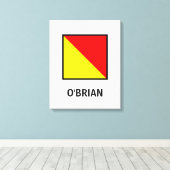 Oファミリ名フラ航海のグ キャンバスプリント (インサイチュ (ウッドフロア))